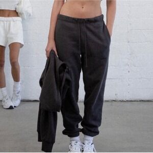Elwood Women XS Organic Cotton Core Sweatpants Washed Black Jogger